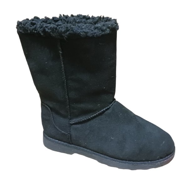 SO Black Short Suede Winter boots "Size 6" - Picture 5 of 8